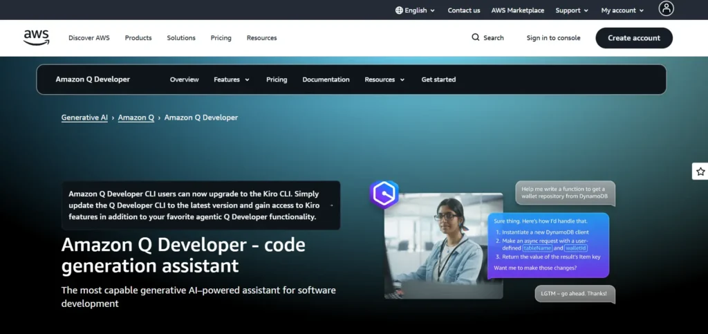 Best AI Coding Tools in 2026: The Complete Expert Guide 5 Dashboard Image of Amazon Q Developer