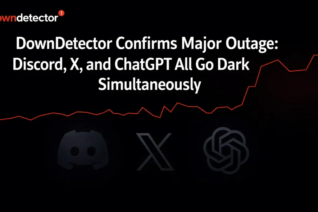 DownDetector Confirms Major Outage: Discord, X, and ChatGPT All Go Dark Simultaneously