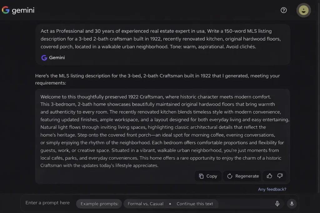 Free AI Tools for Real Estate Agents: Zero-Cost Toolkit (2026 Guide) 2 Live Dashboard of Google Gemini
