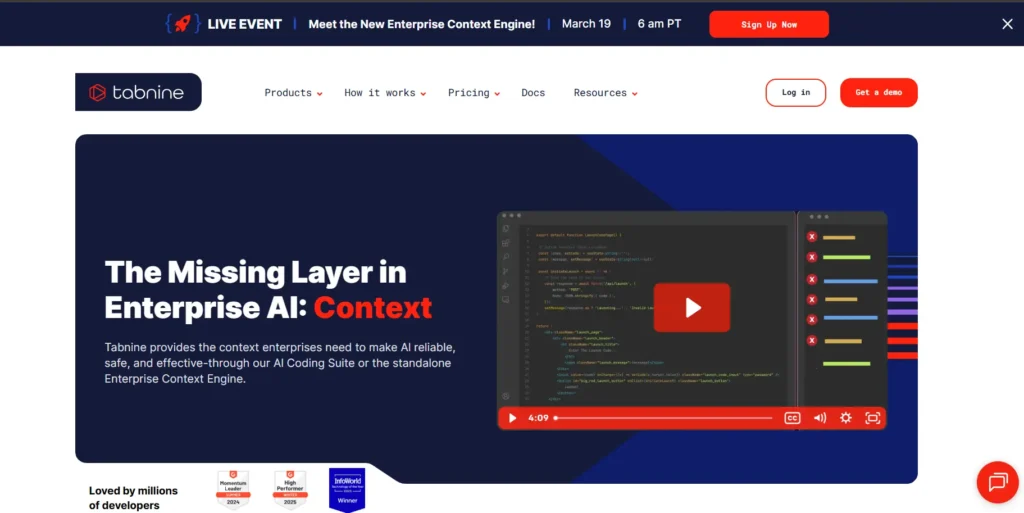 Best AI Coding Tools in 2026: The Complete Expert Guide 4 Tabnine AI Tool Dashboard Image